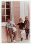 Chris Johnson, Robert Dana and Lansing Ellsworth on their first day of kindergarten back in September 1963